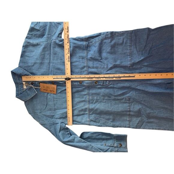 NWT The Simple Folk Denim Boilersuit Jumpsuit Lightweight Blue Size 6 - Picture 5 of 7